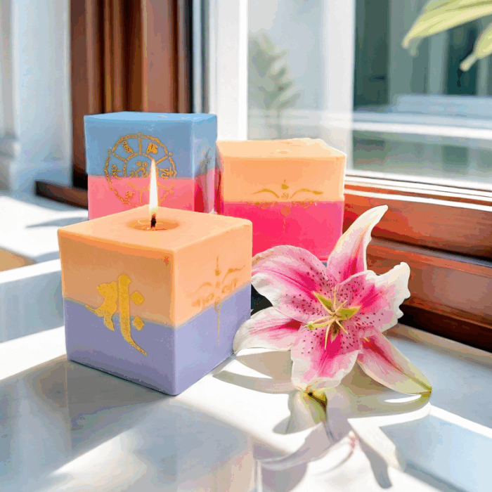 Candle: Buddha's Eye & Wisdom Wheel - Image 1