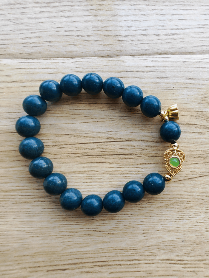 金叶开慧 Herbal bead bracelet (Jinye Kaihui) - Image 1