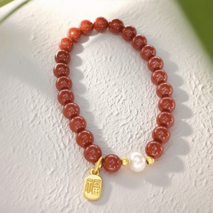 Bead-Bracelet-Cinnabar-Blessing-H047-1.png Bead Bracelet: Cinnabar Blessing H047 - Image 1
