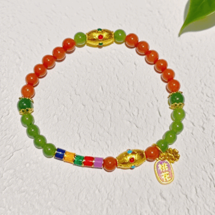 Bracelet: Five-Colored Peach Blossom Banner H154