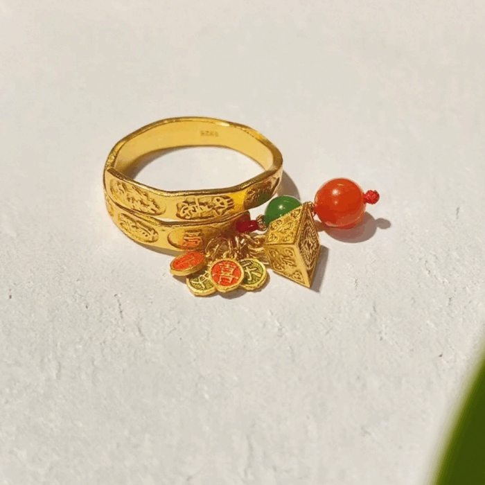 Bracelet-Five-Elements-of-Peace-and-Joy-Ring-Treasure-Bowl-H143-1.png Bracelet: Five Elements of Peace and Joy – Ring: Treasure Bowl H143 - Image 1