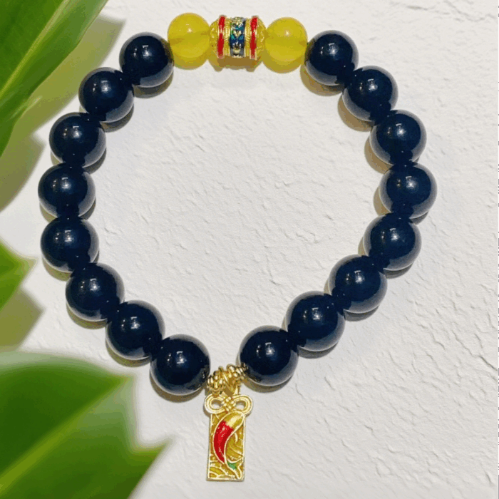 Bracelet-Obsidian-Koi-Brings-Dharma-H153-1.png Bracelet: Obsidian Koi Brings Dharma H153 - Image 1