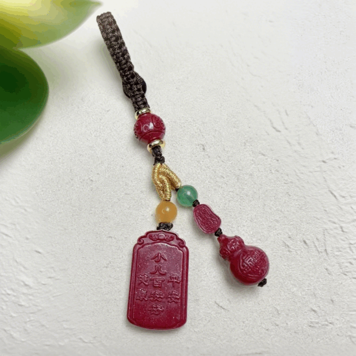 Red-Mineral-Talisman-Necklace-H174 Red Mineral Talisman Necklace H174 - Image 1