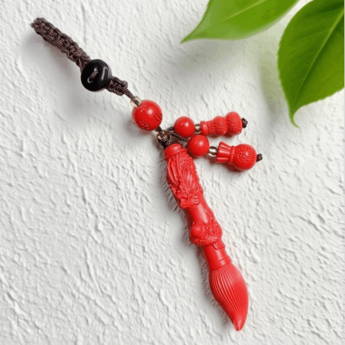 Red Stone Pen Pendant Necklace H175 - Image 1
