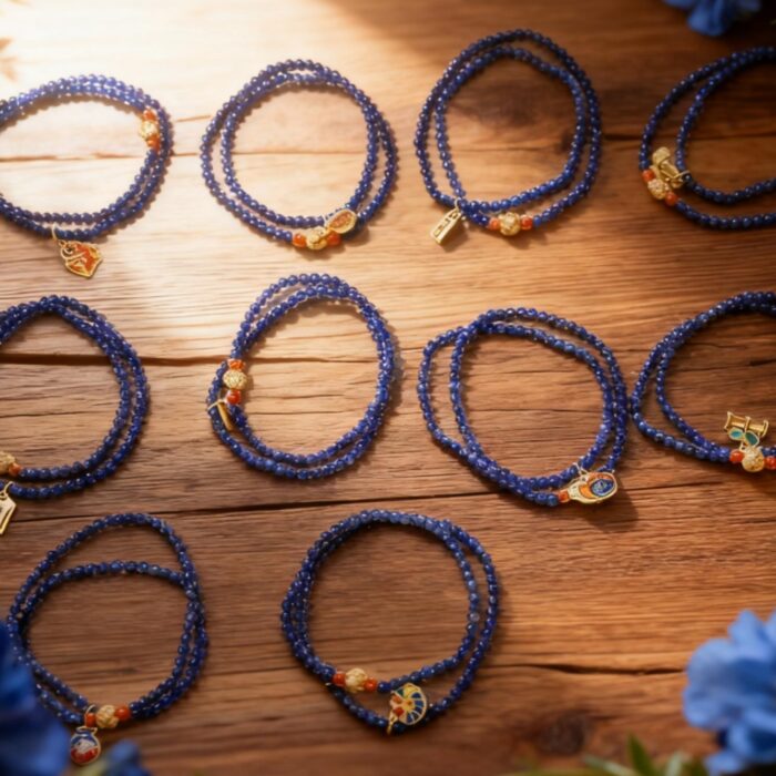 Dreamy Blue Bead Bracelet(Random style) D220 - 影像 1