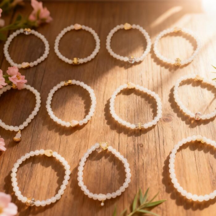 Starry White Bead Bracelet(Random style) D222 - 影像 1