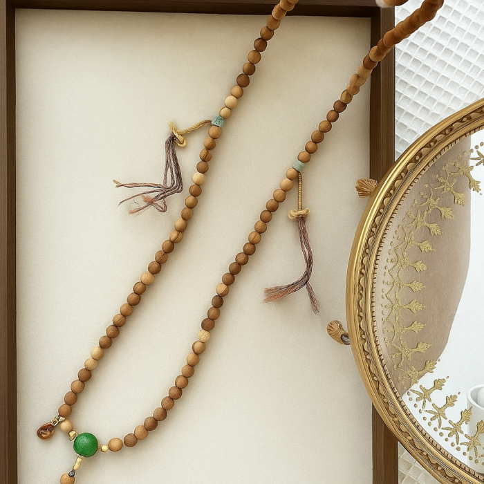 Sherpa Glass Bead Connector with Agate Pendant, Turquoise, and Sterling Silver Counter D147 - Image 1