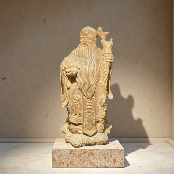 Peachwood God of Longevity D125 - Image 1