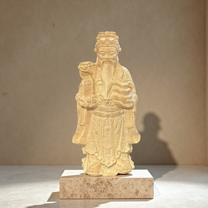 Peachwood God of Wealth (Caishen) D123 - Image 1