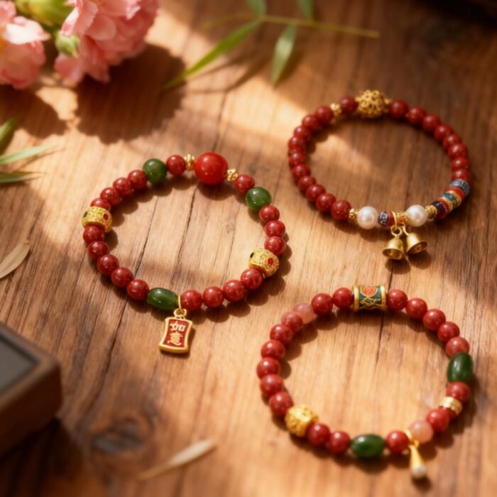 Prosperity Dragon & Phoenix Bead Bracelet（Random style）D234 - 影像 1
