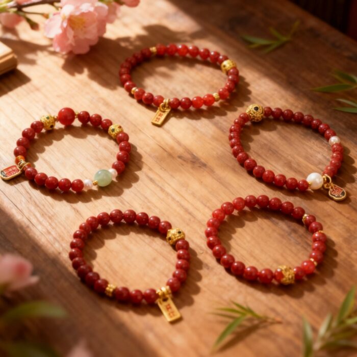 Scarlet Harmony Bead Bracelet（Random style）D233 - 影像 1