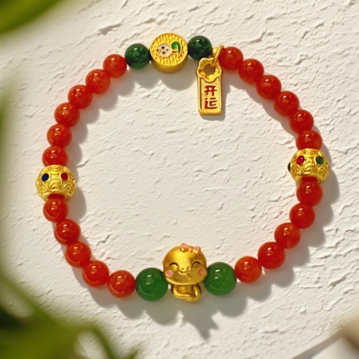 Bead Bracelet: Flash of Insight, Wisdom & Wealth D90 - Image 1
