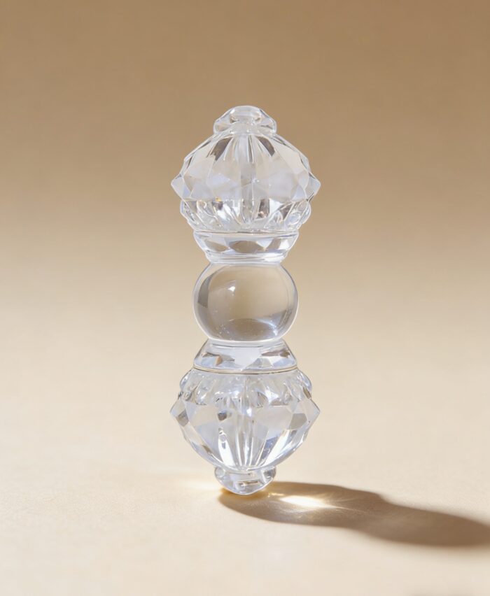 White Crystal Vajra Amulet J1 - Image 1