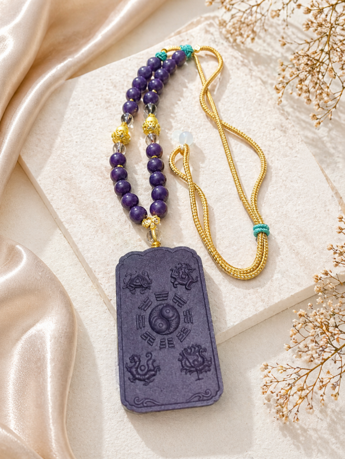 C11 Double-Sided Engraved Pendant Necklace - Image 1