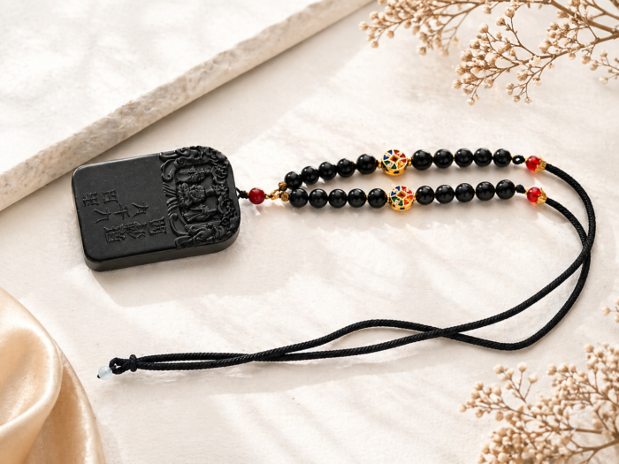C13 C13 Carved Stone Pendant Necklace - Image 1