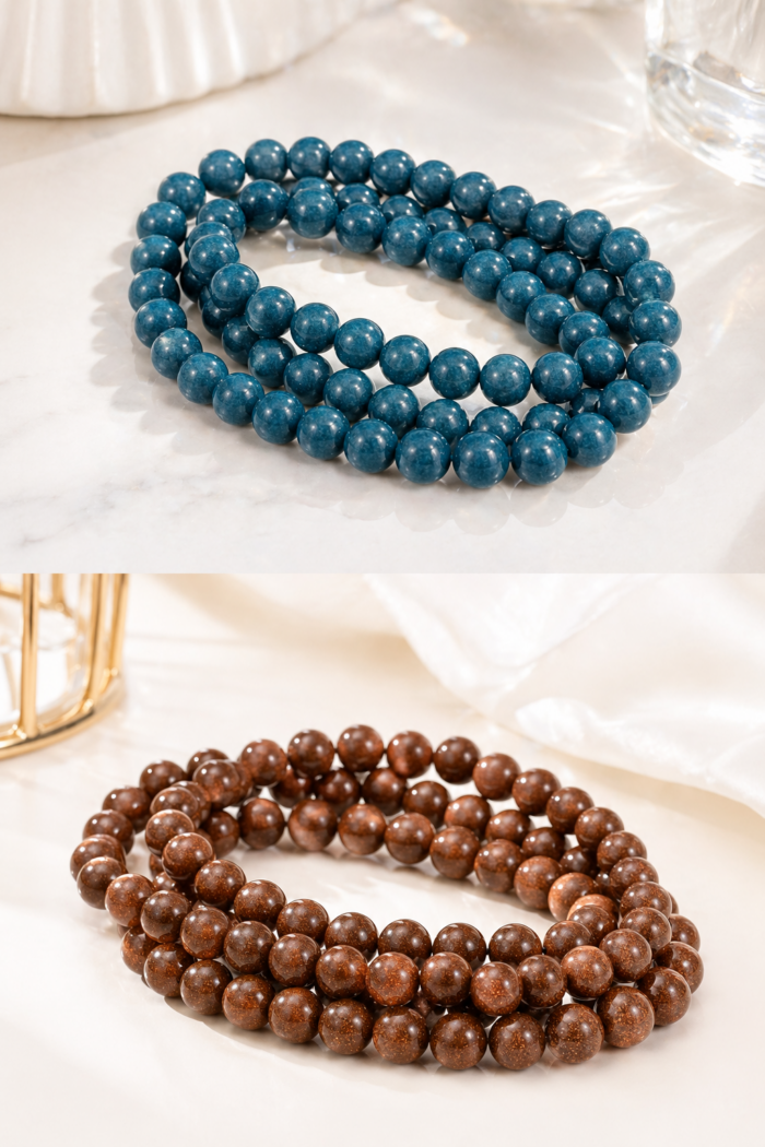 C14  108-Bead Stone Bracelet - Image 1
