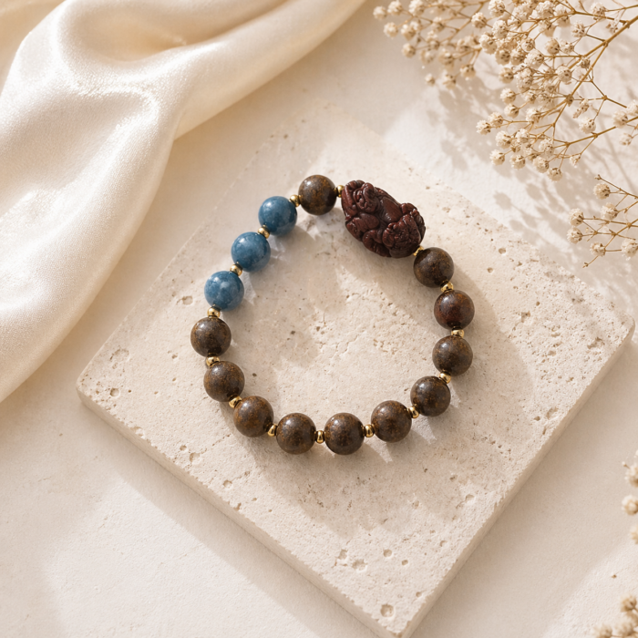 C16 Blue Accent Bead Bracelet - Image 1