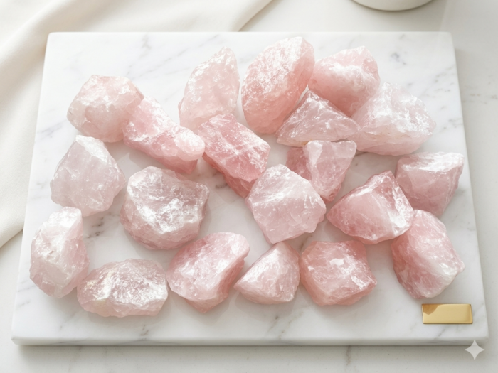 粉水晶石1 R12 Rose Quartz Stone - Image 1