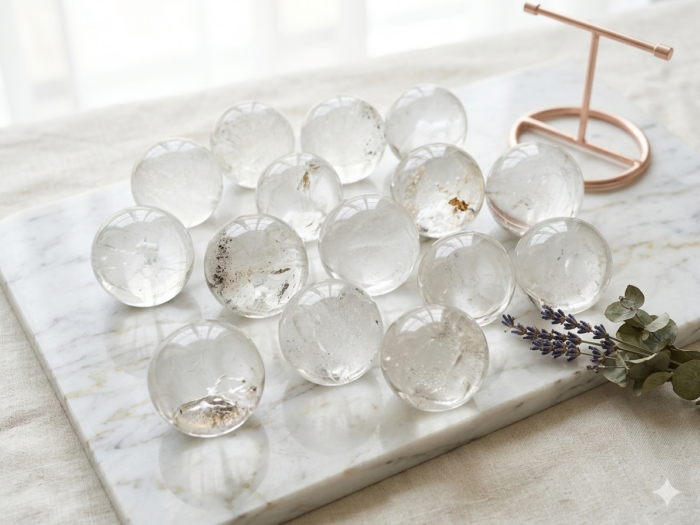 R4 Clear Quartz Sphere - 影像 1