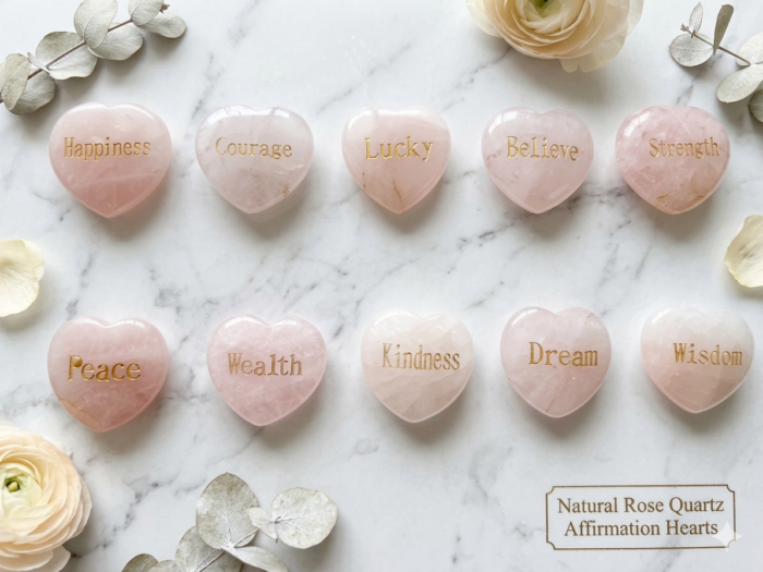心形粉水晶片 R26 Heart-Shaped Rose Quartz Slab - Image 1