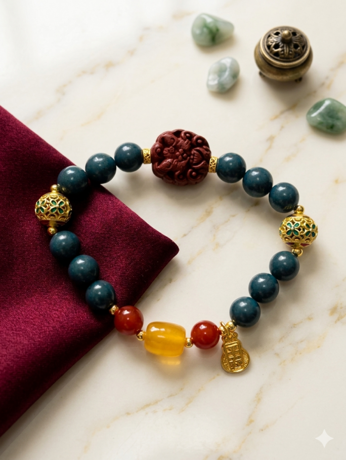 D7 Azure Grace & Divine Protection Bracelet - Image 1