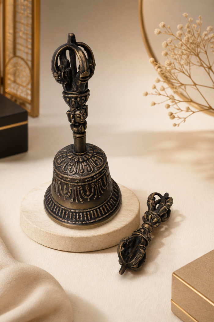Vintage Brass Hand Bell - Image 1